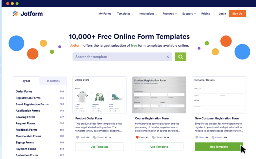 jotform document management software