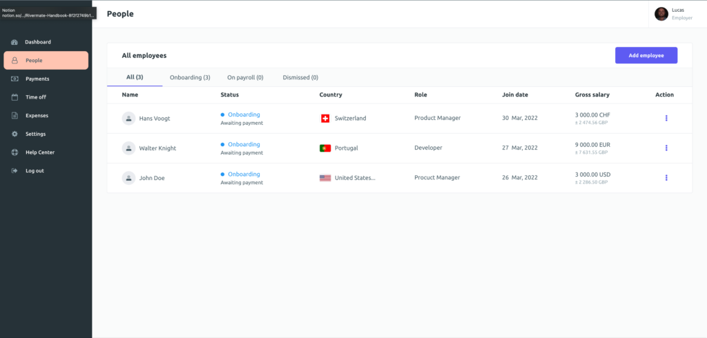 onboarding software rivermate