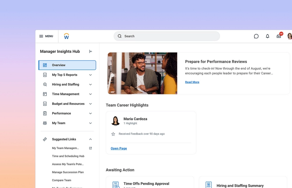 Workday performance software